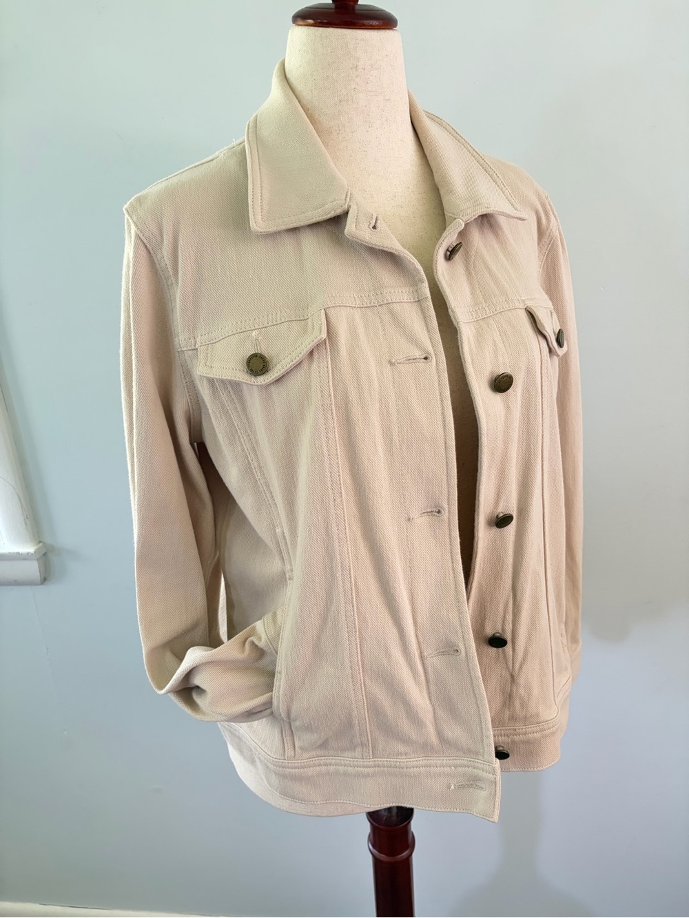 Coldwater Creek Cotton Stretch Cream Neutral Jacket